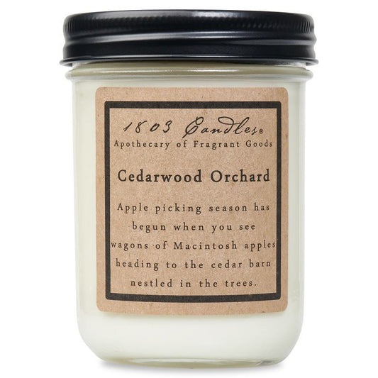 1803 Candle - Cedarwood Orchard - 14 oz. Glass Jar