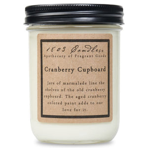 1803 Candle - Cranberry Cupboard - 14 oz. Glass Jar