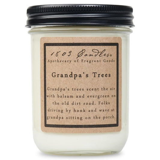 1803 Candle - Grandpa's Trees - 14 oz. Glass Jar