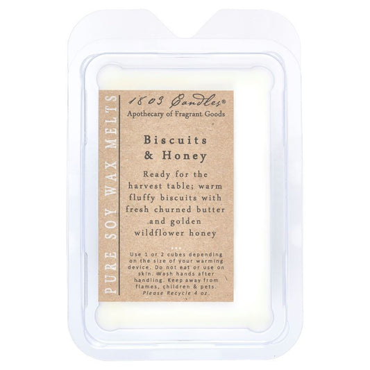 1803 Wax Melters - 4 oz. Pure Soy Wax - Biscuits & Honey