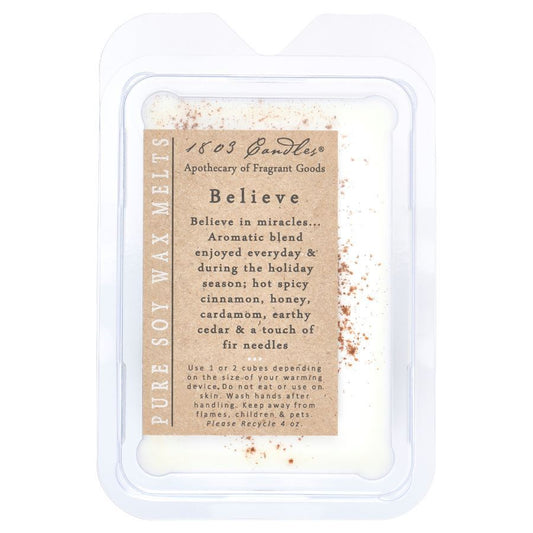 1803 Wax Melters - 4 oz. Pure Soy Wax - Believe