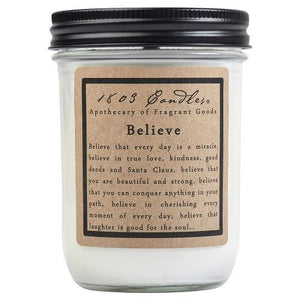 1803 Candle - Believe - 14 oz glass jar