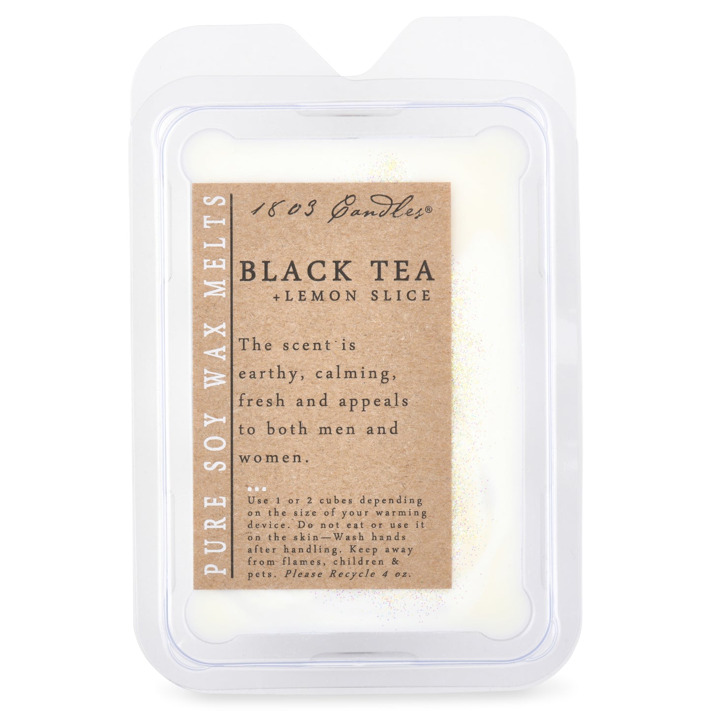 1803 Wax Melters - 4 oz. Pure Soy Wax - Black Tea & Lemon Slice