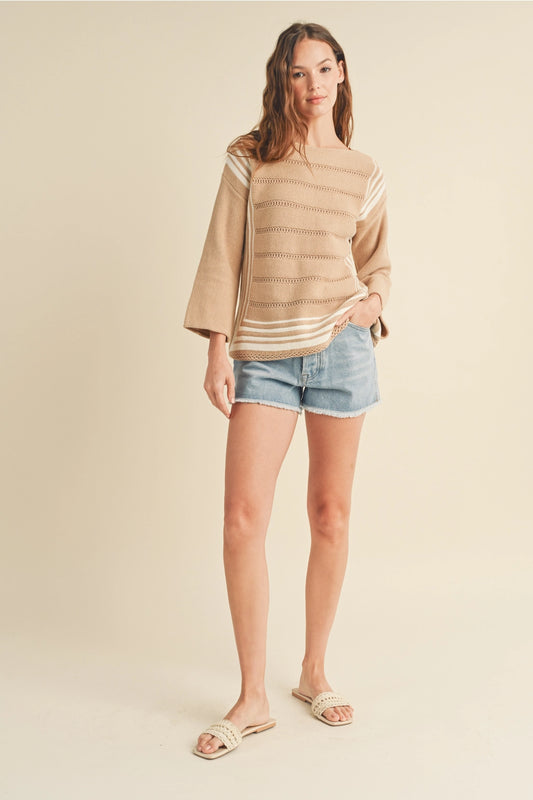 Sweater with Striped Detail