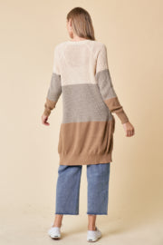 Colorblock Sweater Cardigan