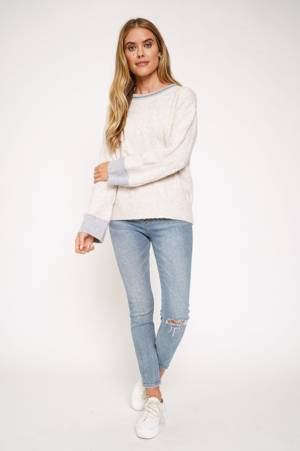 Contrast Pullover