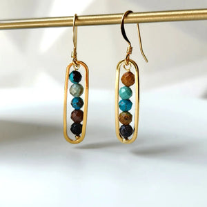 Turquoise Peapod Earring