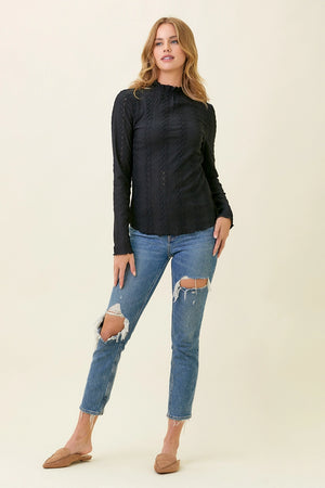 Lettuce Edge Textured Top