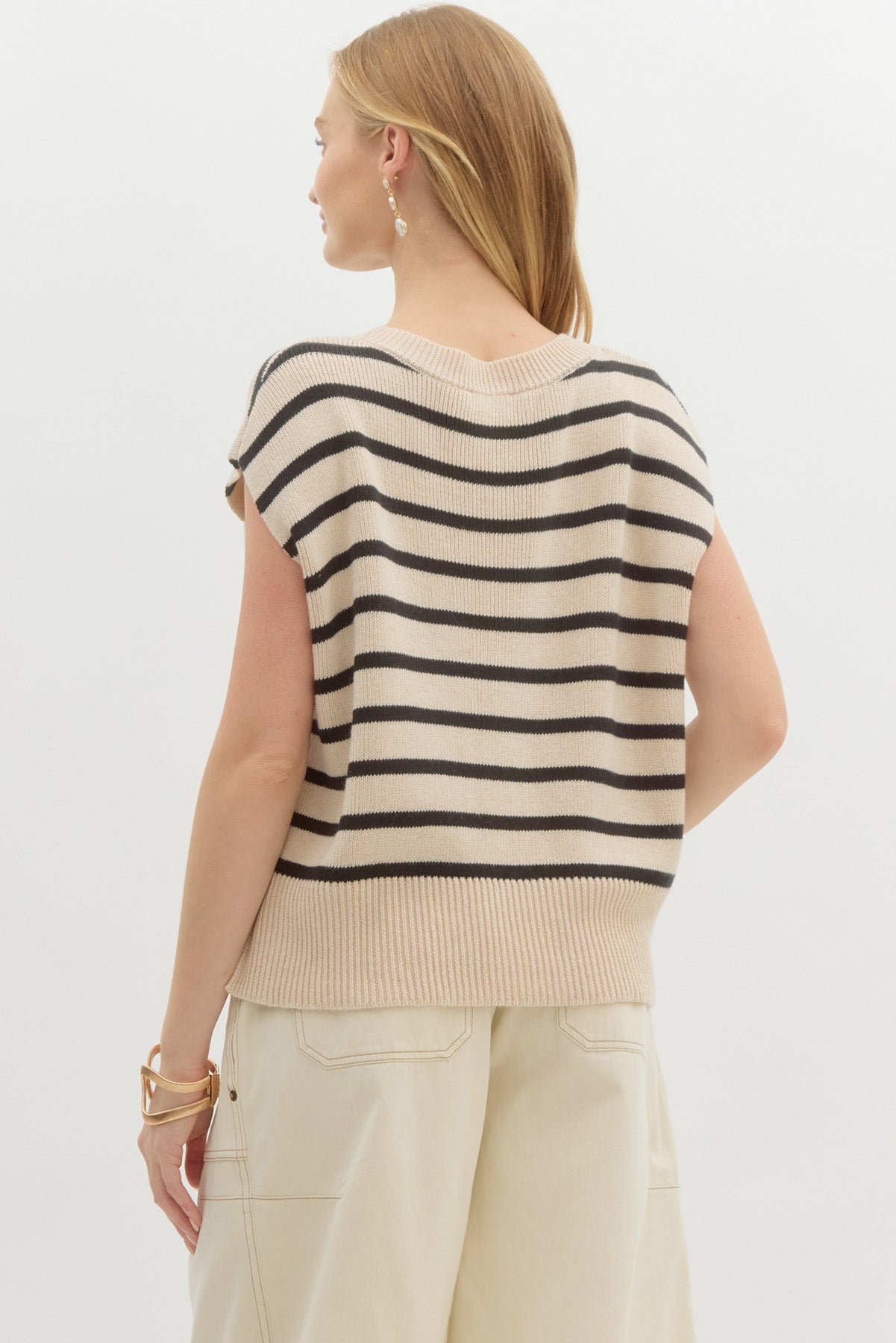 Striped Top - Ecru