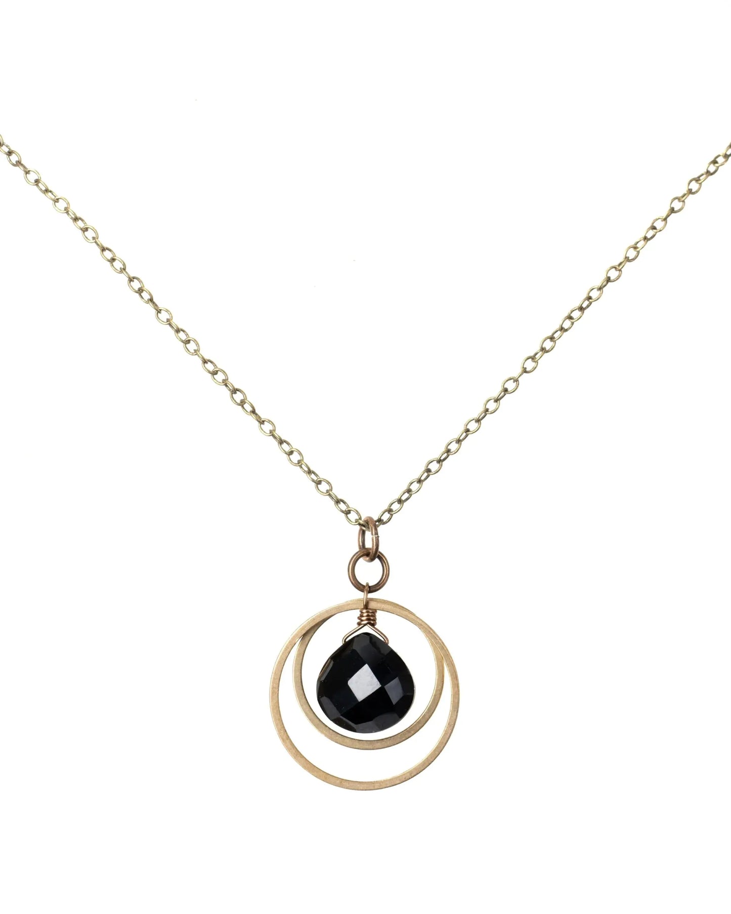 Black Onyx Circles Necklace