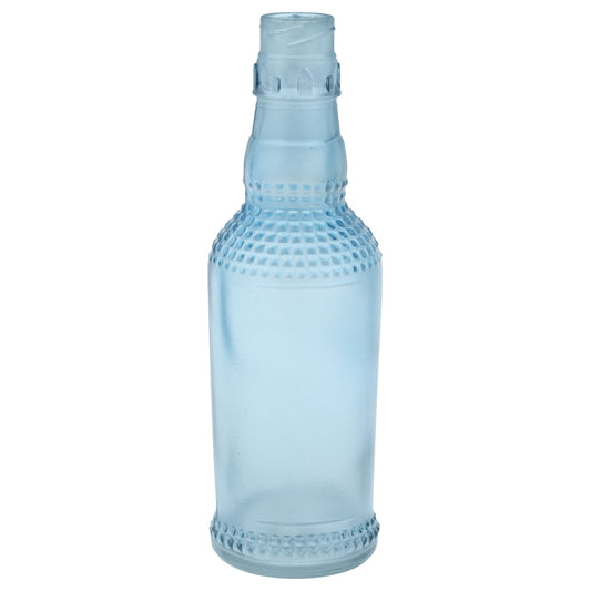 Hobnail Frosted Blue Bottle