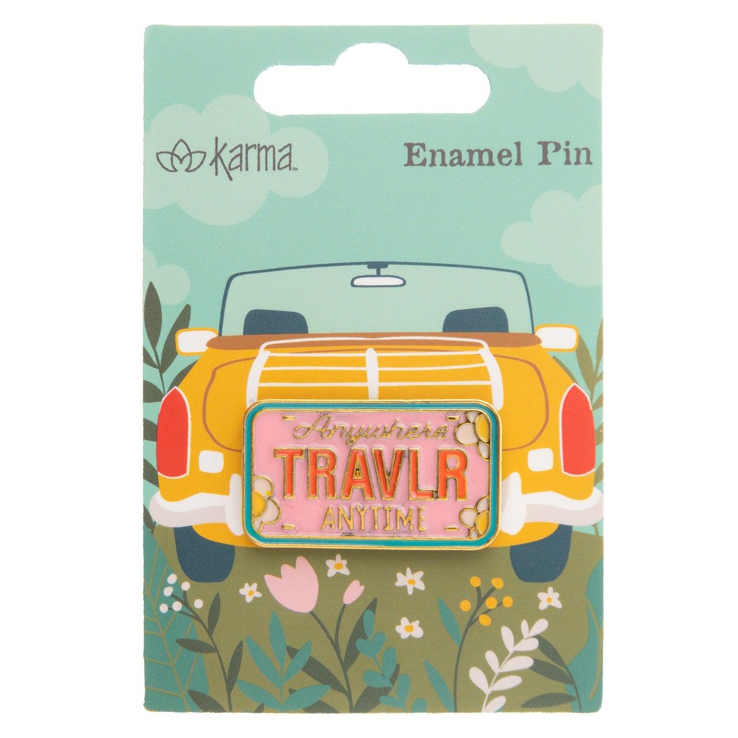 License Plate Enamel Pin