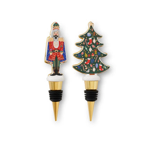 Nutcracker Porcelain Wine Stopper Set