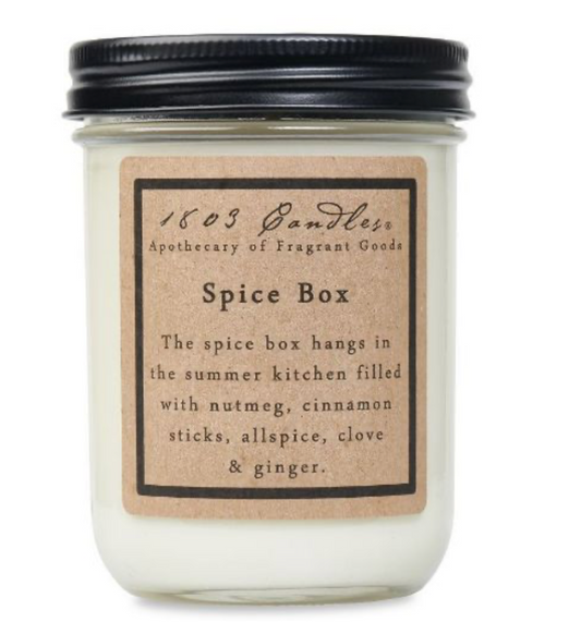 1803 Candle - Spice Box - 14 oz. Glass Jar