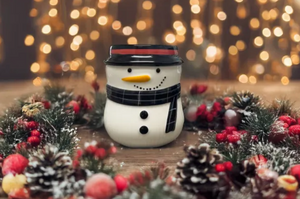 Snowman Candle