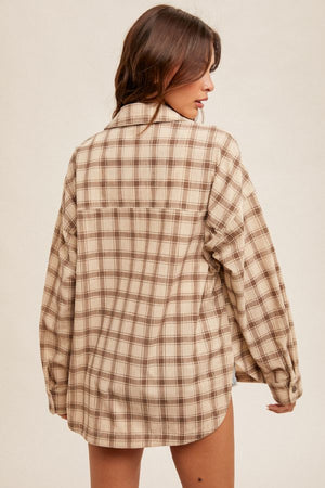 Plaid Corduroy Button-down Shirt