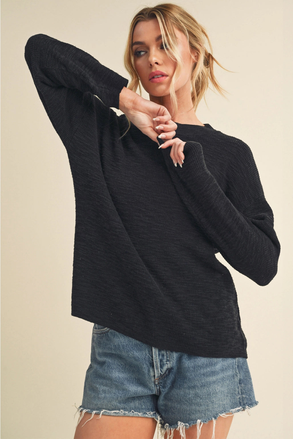 Rayla Knit Sweater - Black