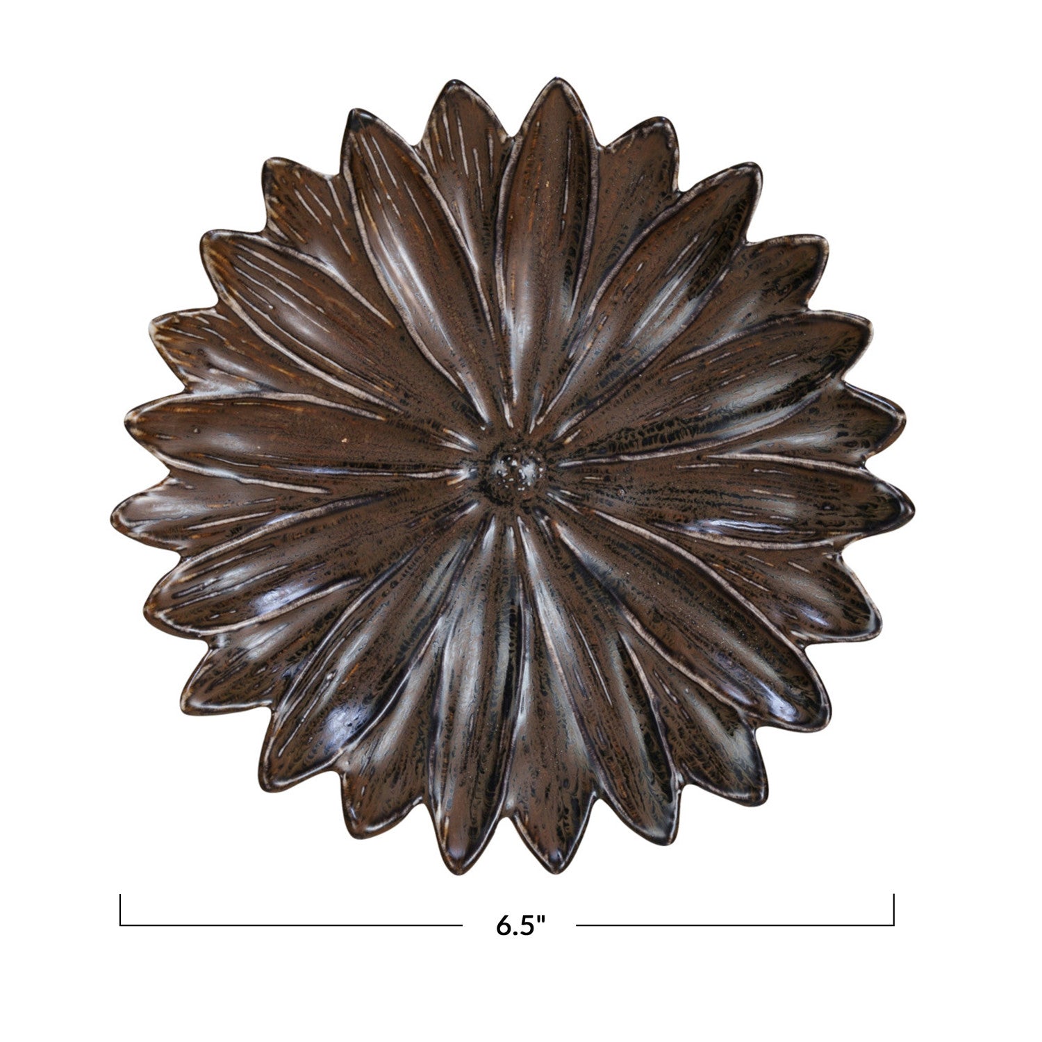 Stoneware Flower Shaped Plate