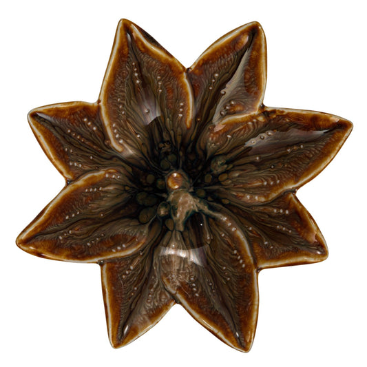 Stoneware Flower Shaped Dish