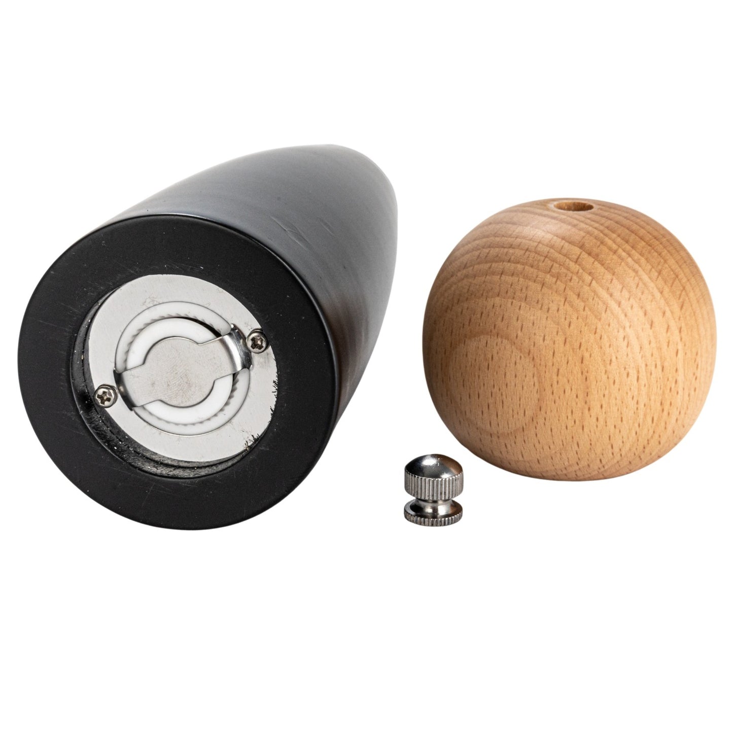 Two-Tone Rubberwood Salt/Pepper Mill (Small & Large)