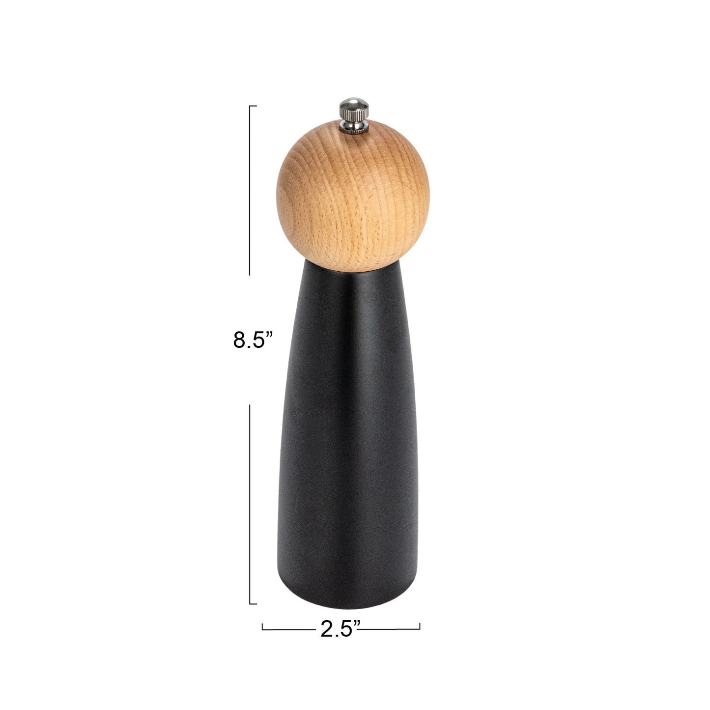 Two-Tone Rubberwood Salt/Pepper Mill (Small & Large)