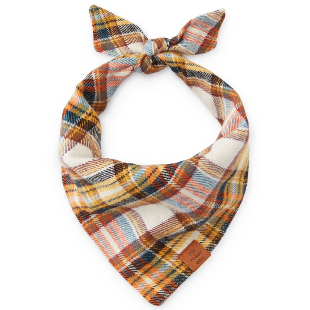 Cornucopia Flannel Fall Dog Bandana