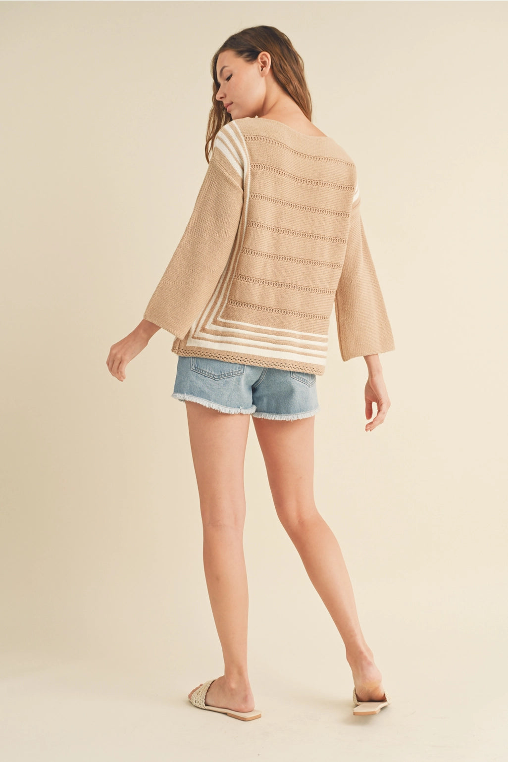 Sweater with Striped Detail