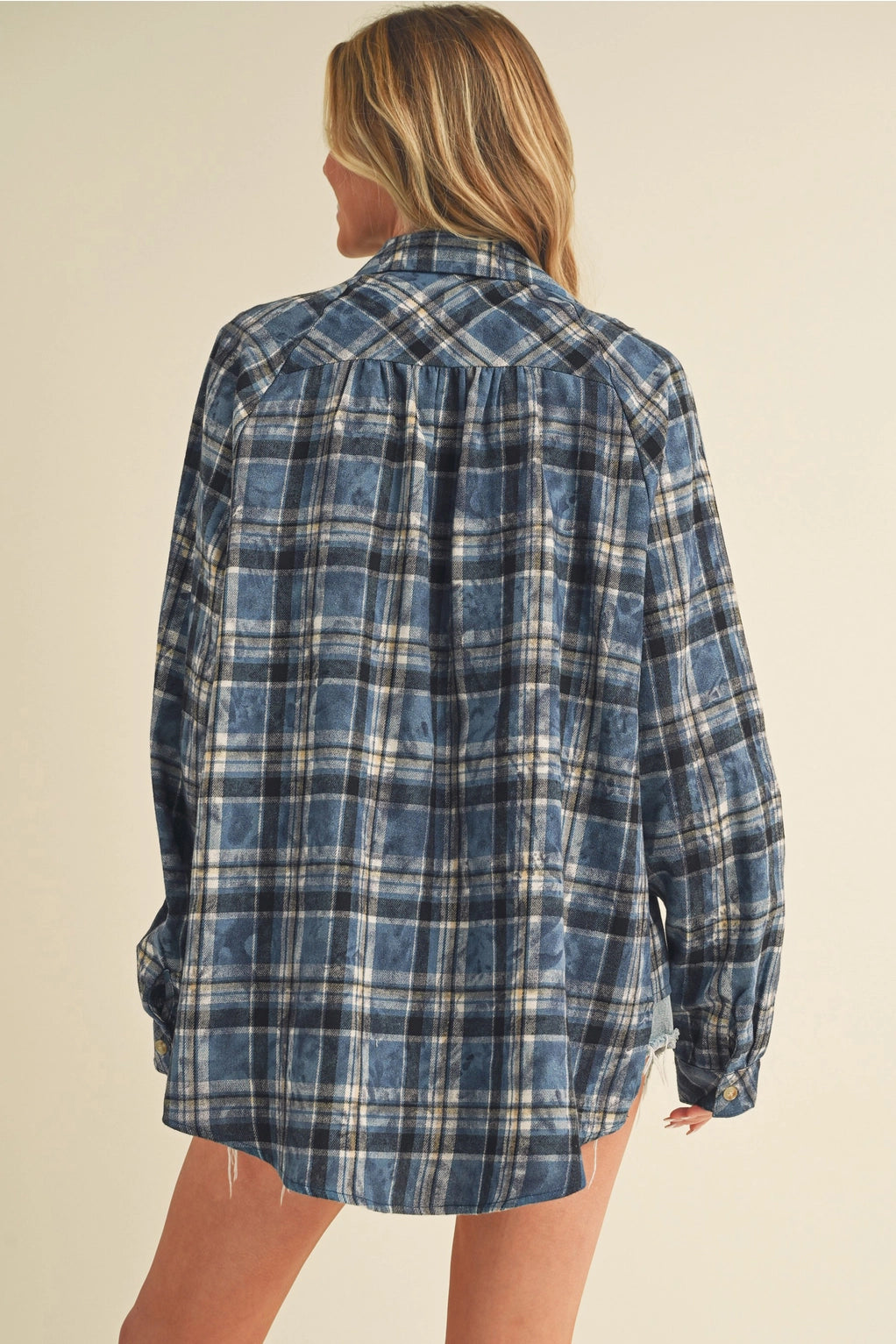 Laura Plaid Washed Flannel Shirt