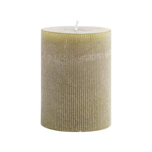 Unscented Pleated Pillar Candle