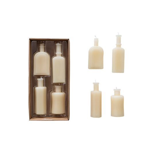 Unscented Vintage Bottle Shaped Candles