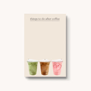 Coffee Shop Drinks Notepad, 4x6 in