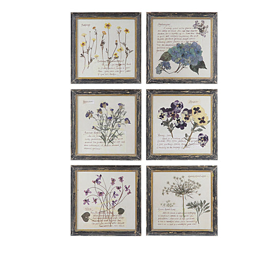 Framed Wall Decor with Floral Image