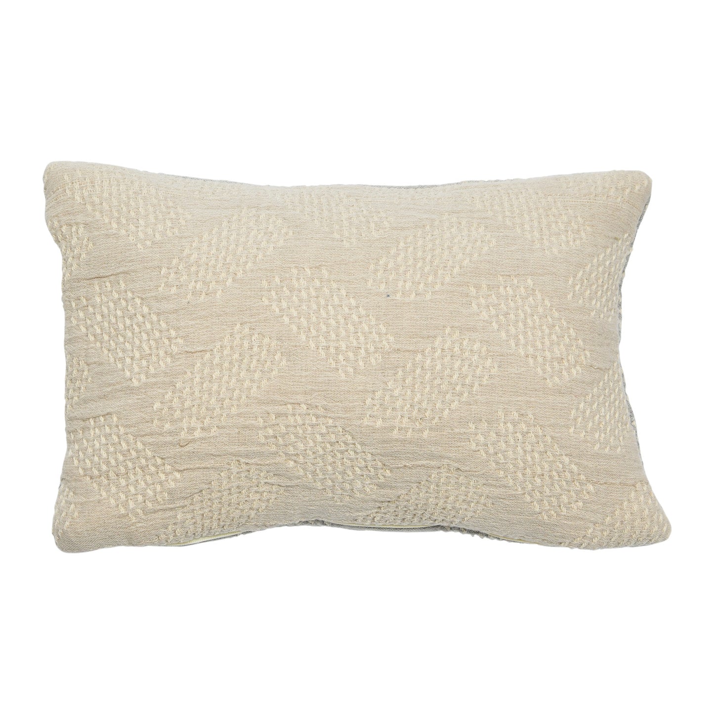 14" x 9" Woven Cotton Jacquard Lumbar Pillow