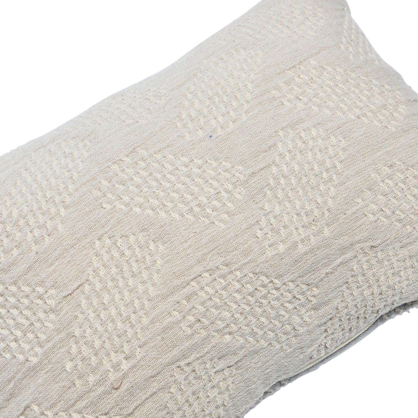 14" x 9" Woven Cotton Jacquard Lumbar Pillow