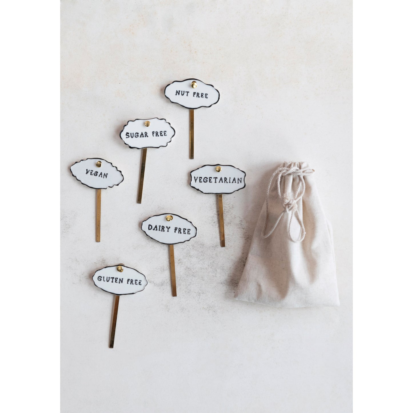 Stoneware and Stainless Steel Food Markers