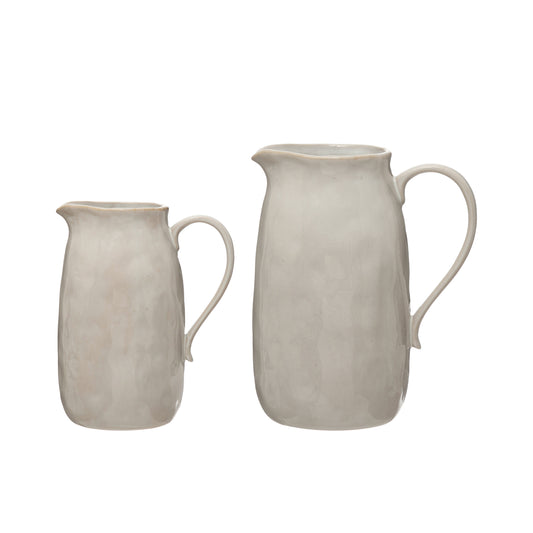 Stoneware Pitcher, Reactive Glaze