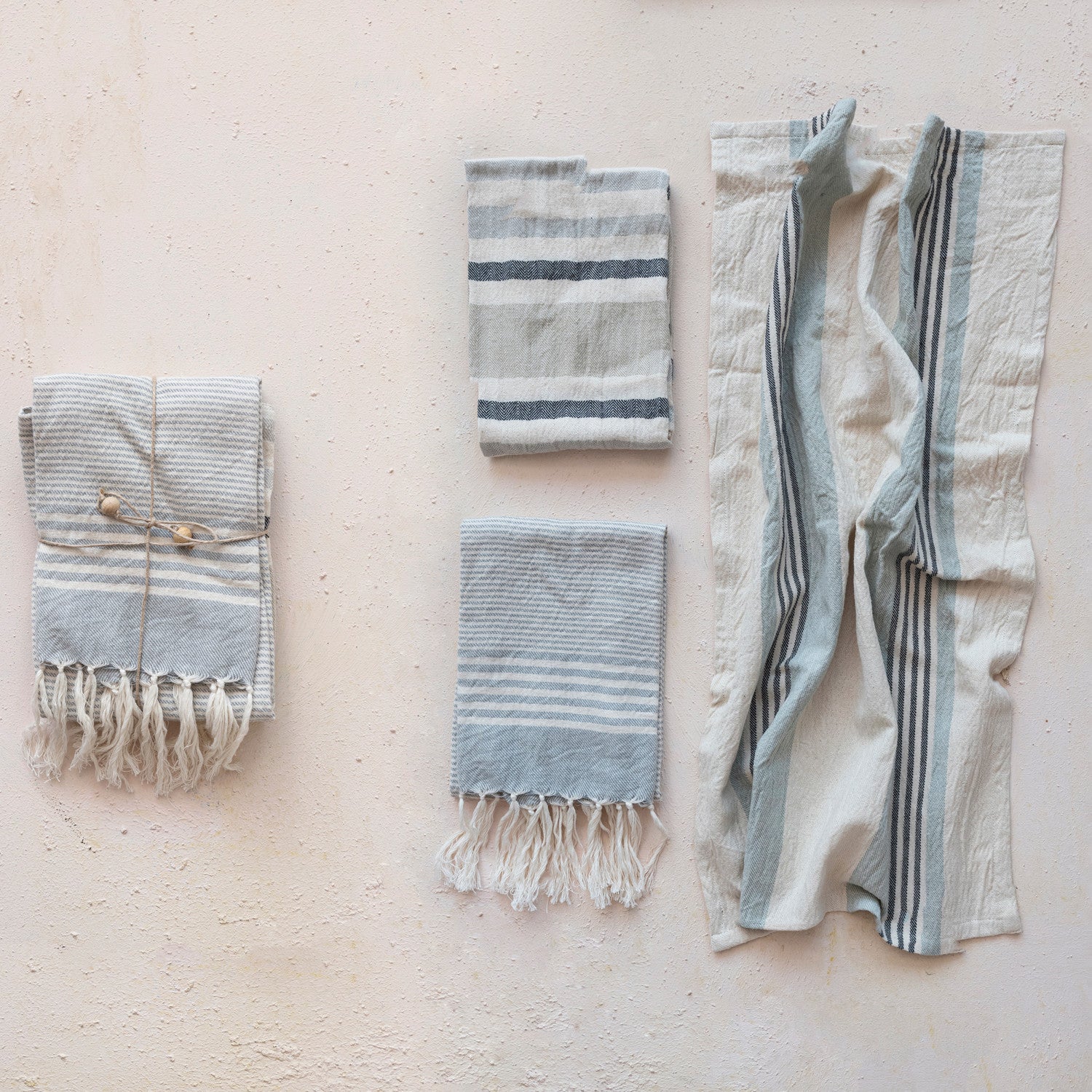 Woven Cotton Tea Towels - Set 3