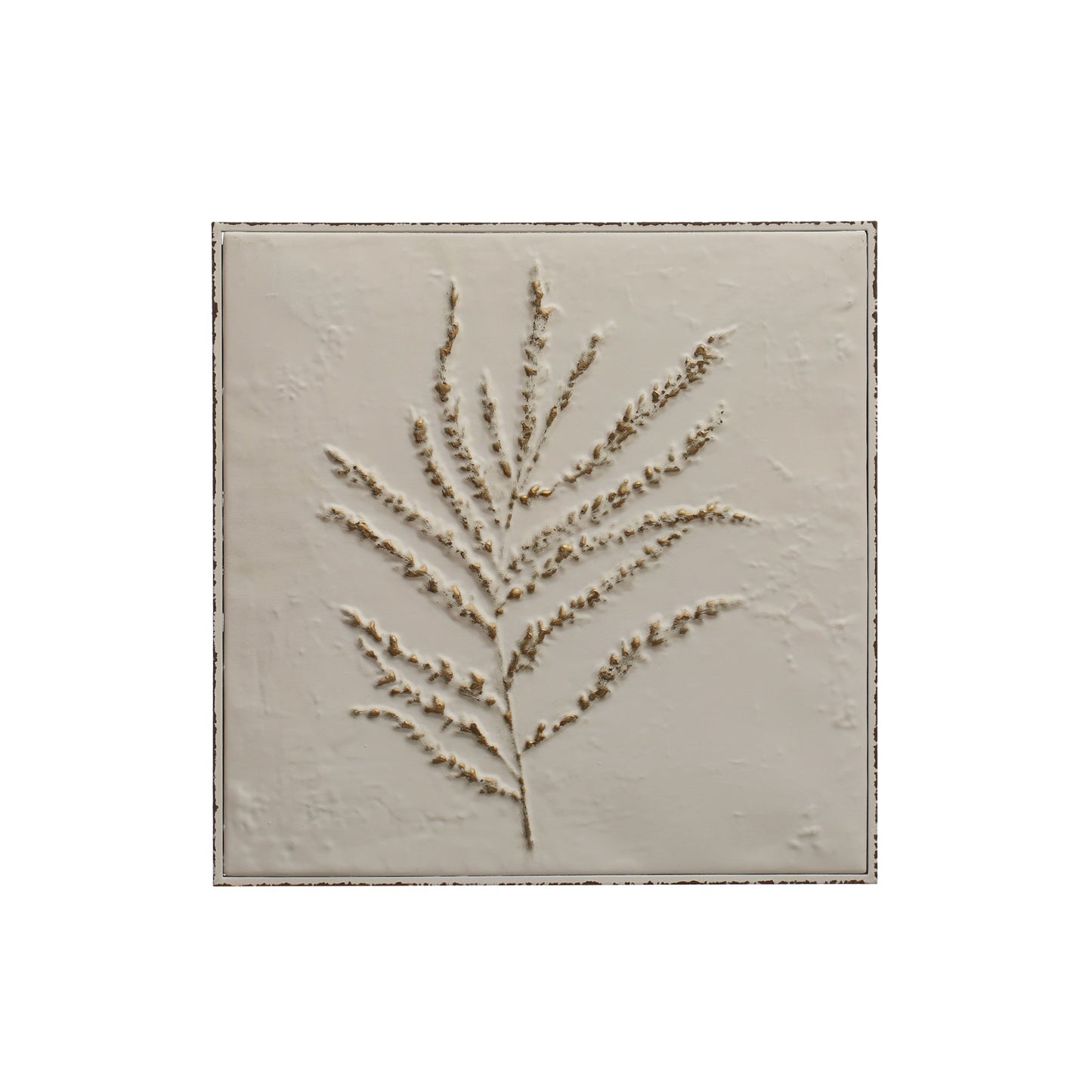 Embossed Metal Wall Décor w/ Botanical