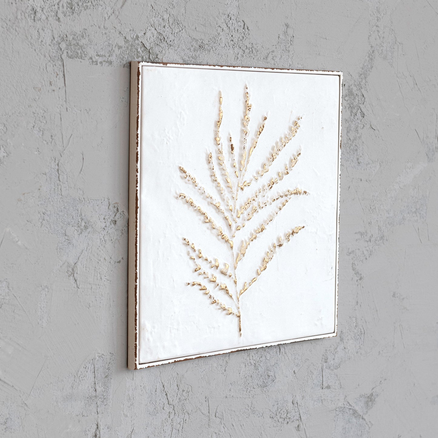 Embossed Metal Wall Décor w/ Botanical