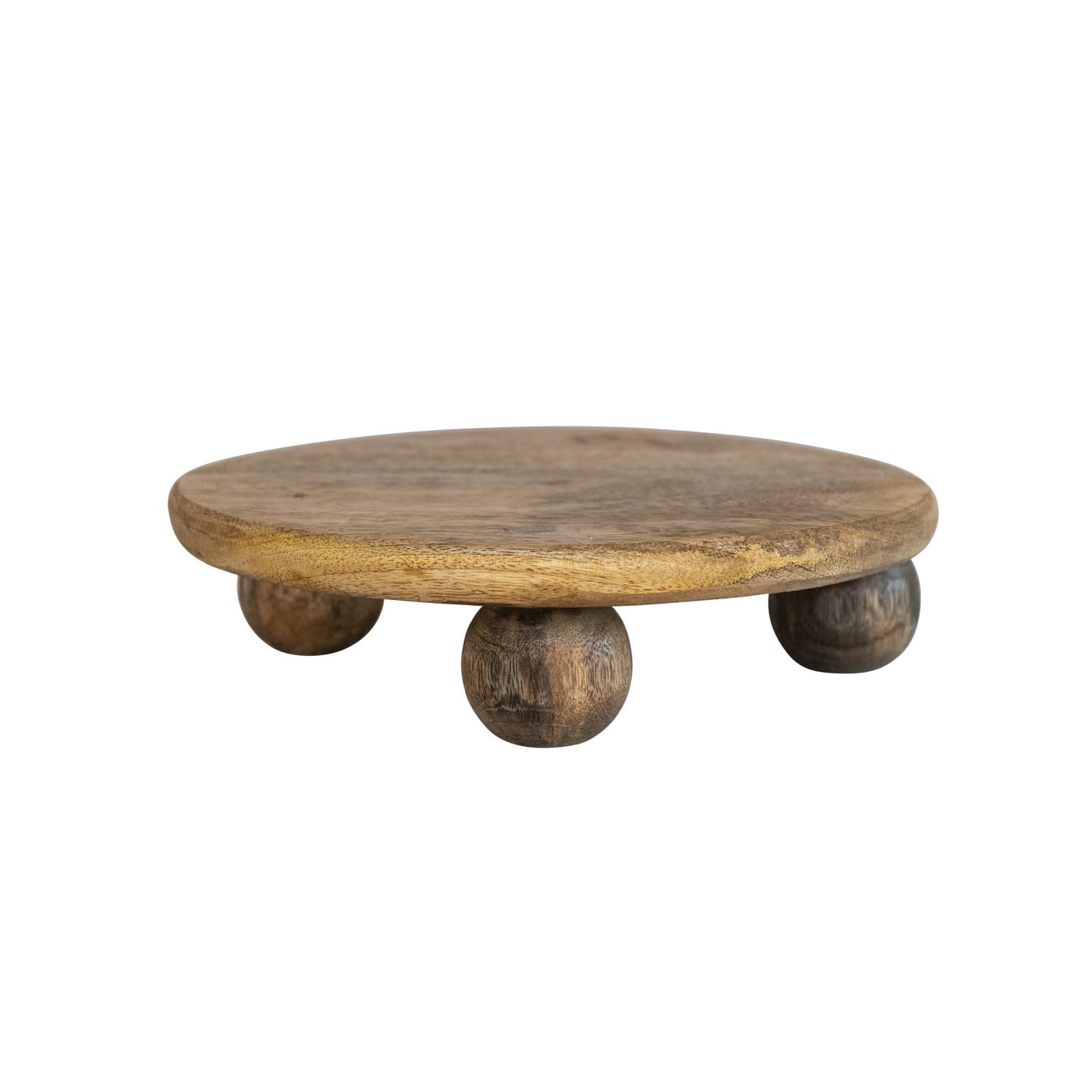 Hand-Carved Mango Wood Pedestal