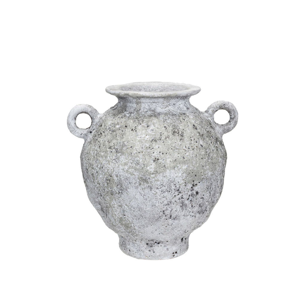 Stoneware Vase w/ Handles, Volcano Finish