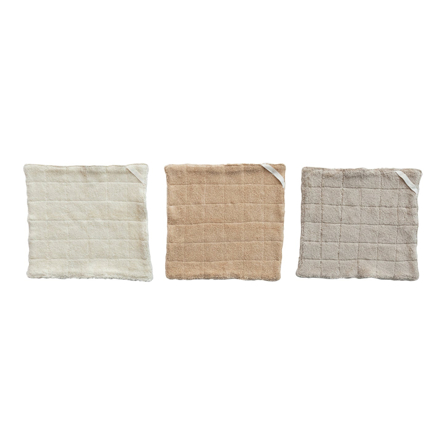 Quilted Cotton Terry Wash Cloth w/ Loop