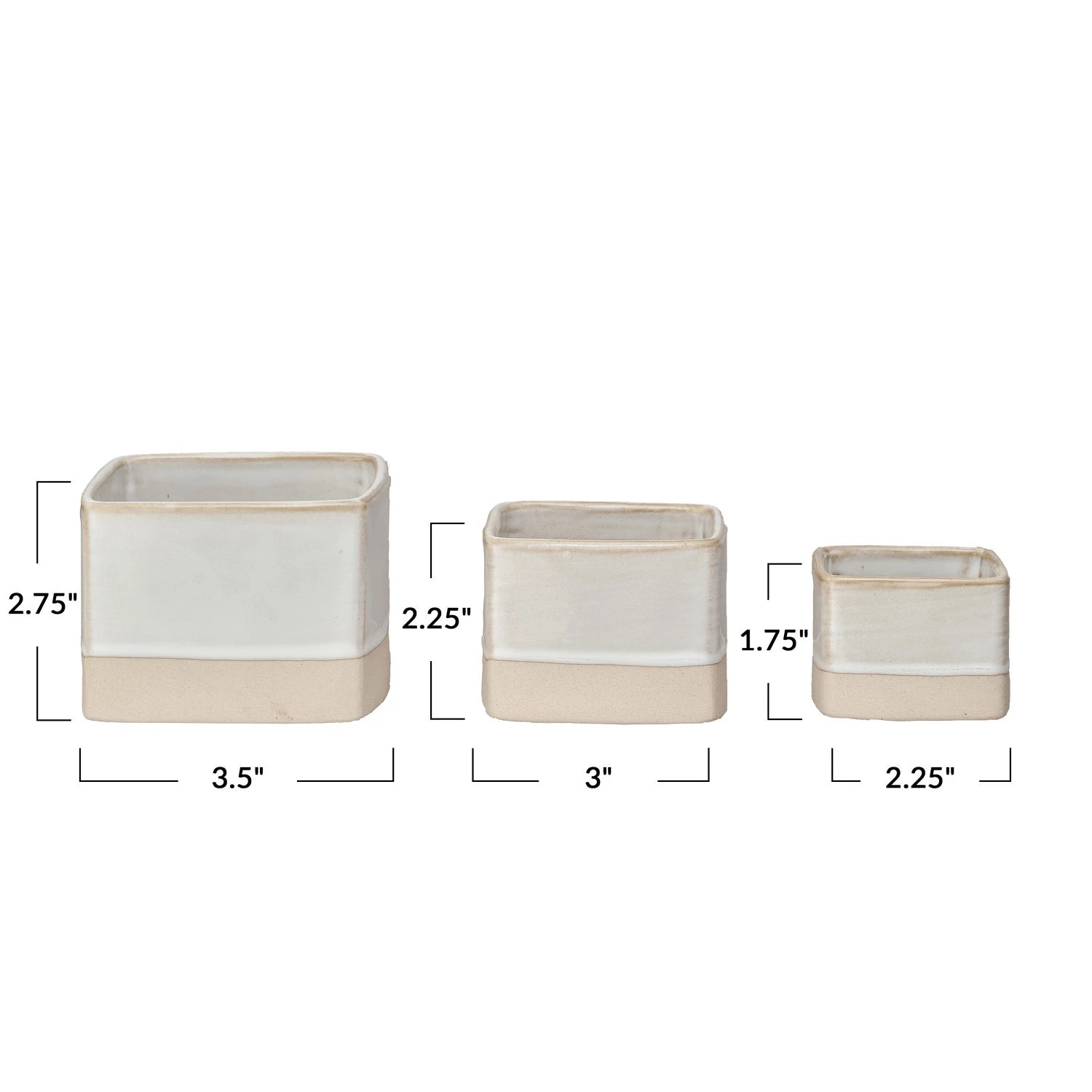 Stoneware Nesting Containers, Set of 3