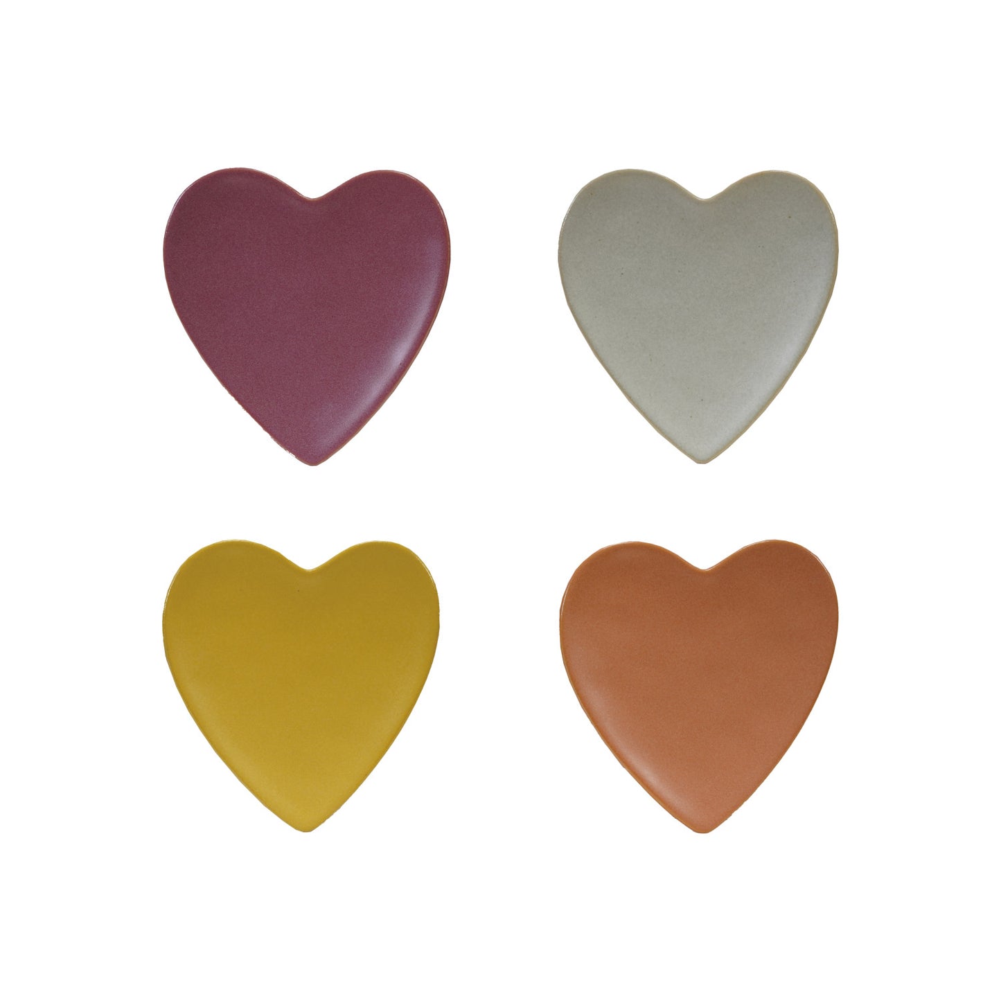 Stoneware Heart Shaped Dish, Matte Finish