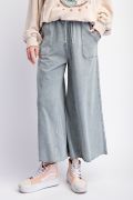 Washed Terry Knit Wide Pants