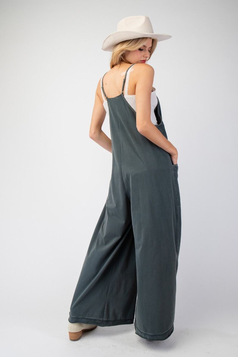 Mineral Washed Jumpsuit - Ash