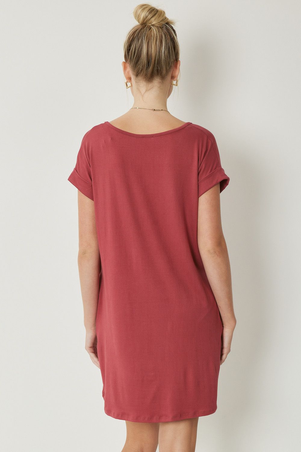 Short Sleeve Dress With Pockets