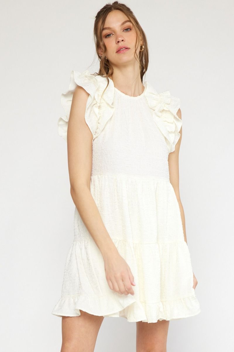 Round Neck Tiered Dress