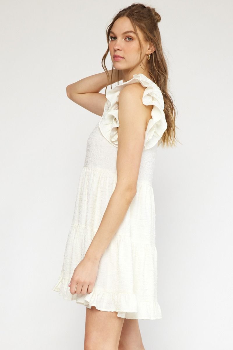 Round Neck Tiered Dress