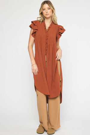 Tunic Top with Ruffle detail